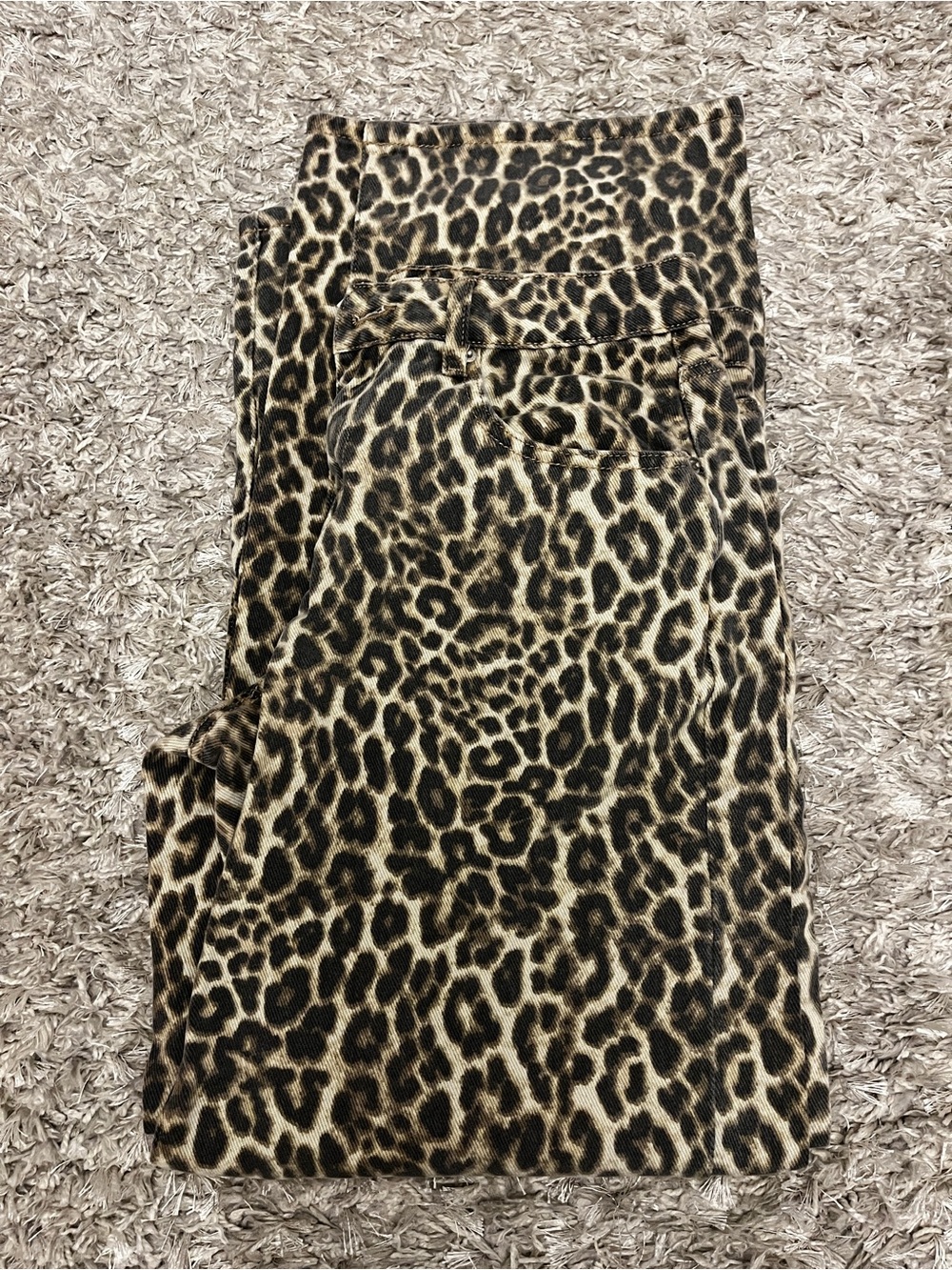 Forever 21 Leopard Print Skinny Jeans - Black & Brown